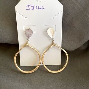 J. Jill brushed silver post with brushed gold circle